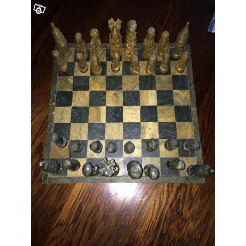 Teakbord, teakspegel, schack mm